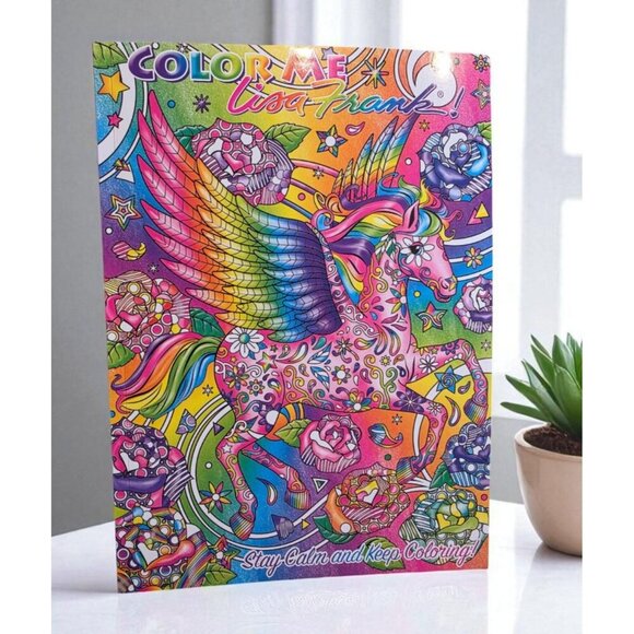 Lisa Frank Adult Coloring Book 2022 Stay Calm & Keep Coloring 40 Pages NEW - Picture 1 of 11